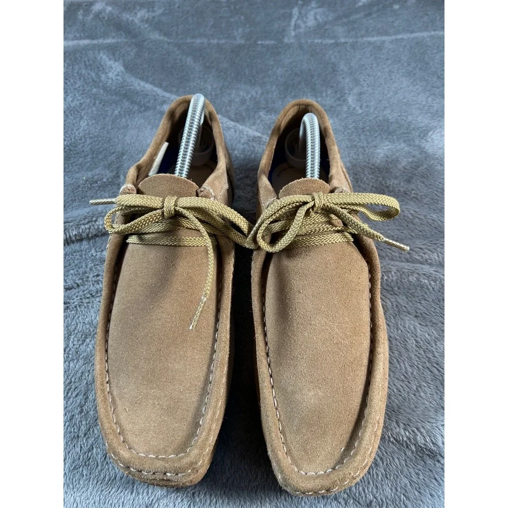 Clarks Shacre Boots Mens 9 Tan Dark Sand Suede Crepe Sole Chukka